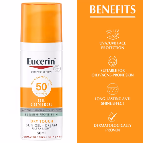Eucerin Oil Control Dry Touch Gel Cream SPF50 50ml 3
