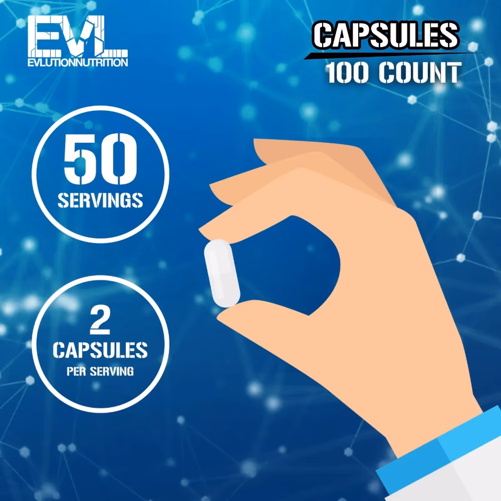 EVL L-Arginine 1500 Cap 100s 4