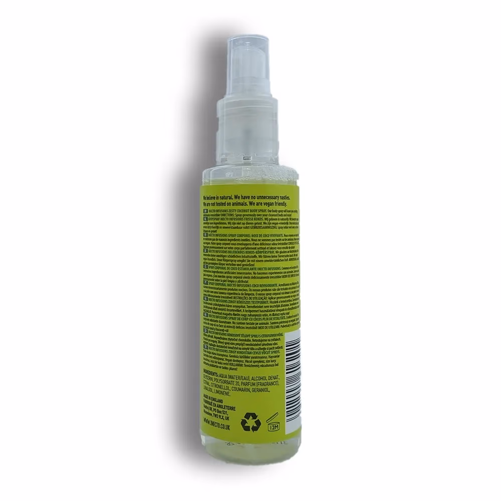 INECTO Lime and Mint Coconut Body Spray 150ml 2