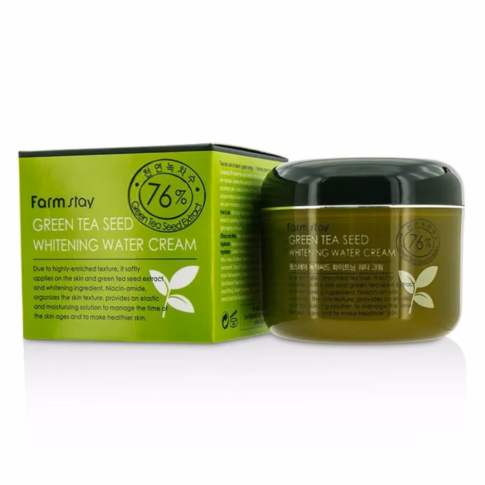 Farm Stay Green Tea Seed Whitening Water Cream 100g  2