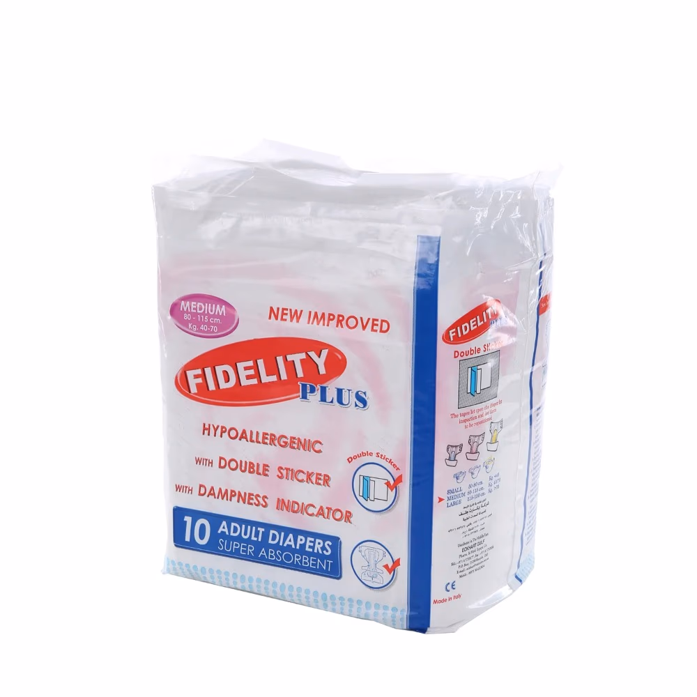 Fidelity Plus Adult Diapers – Medium 10 Pieces 2