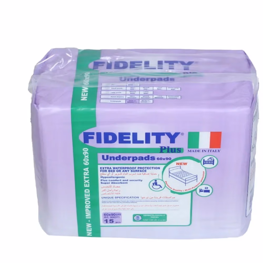 Fidelity Plus Underpads – 60x90 cm (15 Pieces) 2