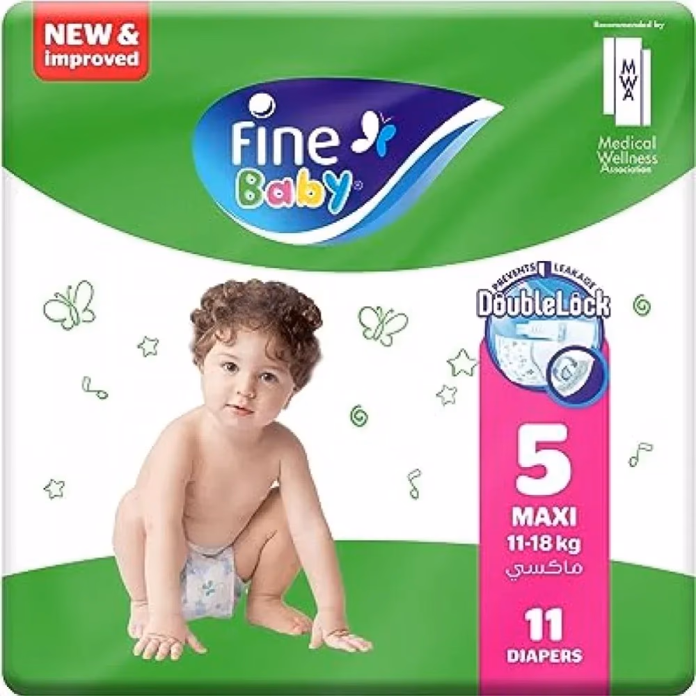 Fine Baby Diapers Size 5 -Maxi- 11s 2