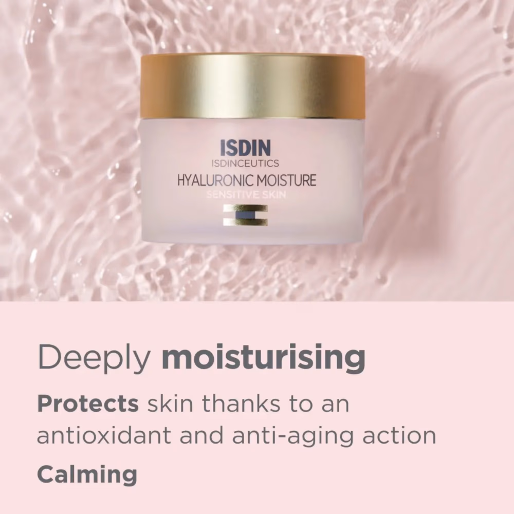 ISDIN HYALURONIC MOISTURE SENSITIVE SKIN CREAM 50G - Hydrating & Soothing for Sensitive Skin 5