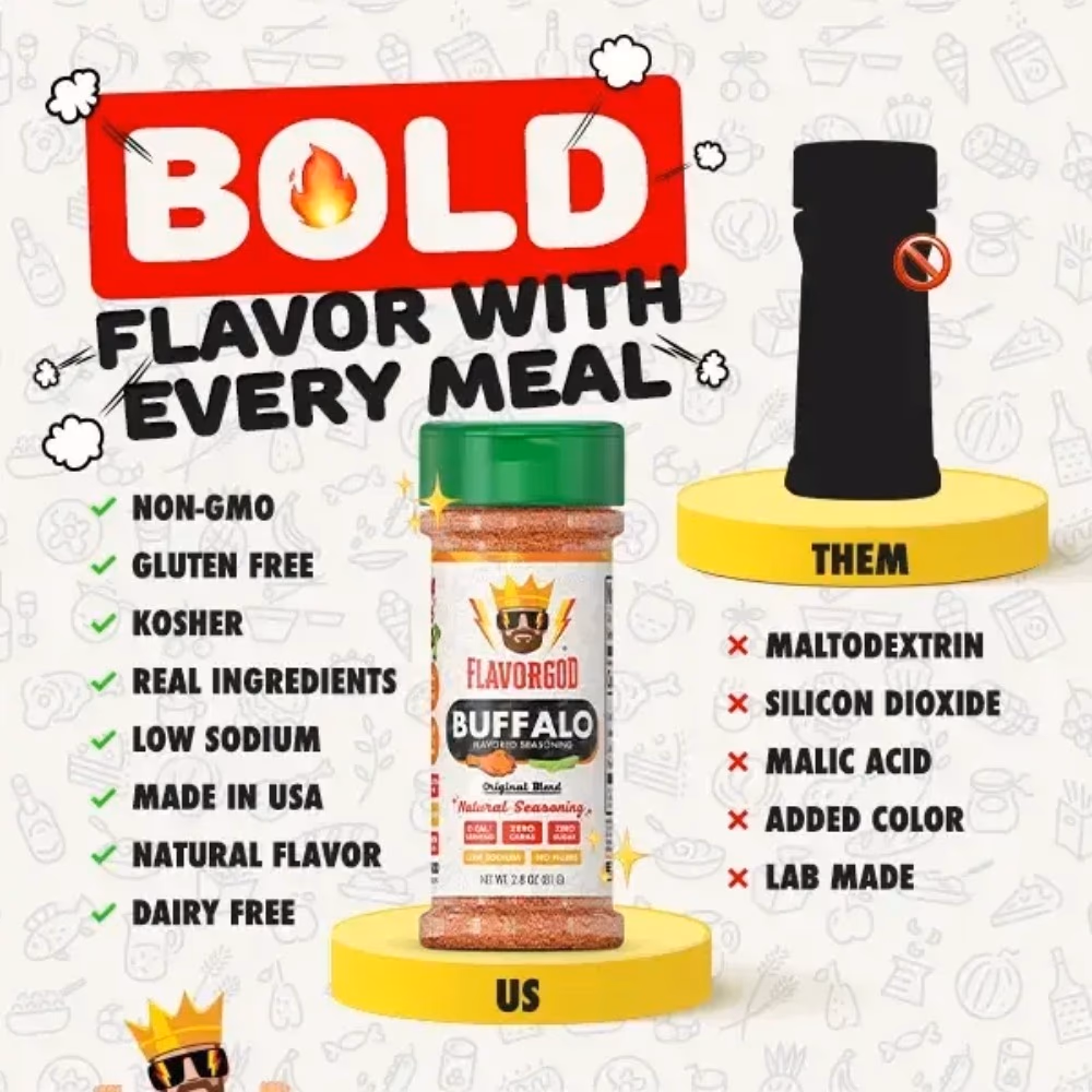 FlavorGod Spice Buffalo Seasoning 74g 2