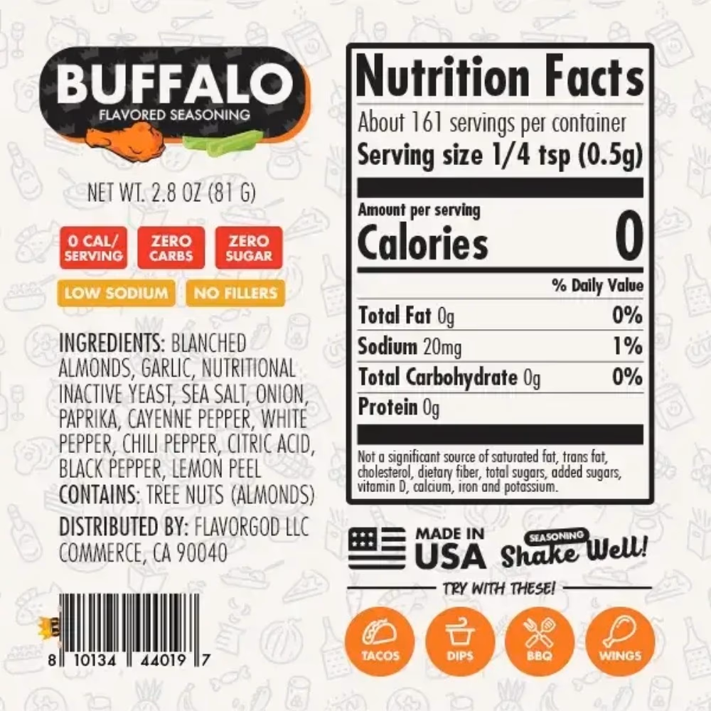 FlavorGod Spice Buffalo Seasoning 74g 3
