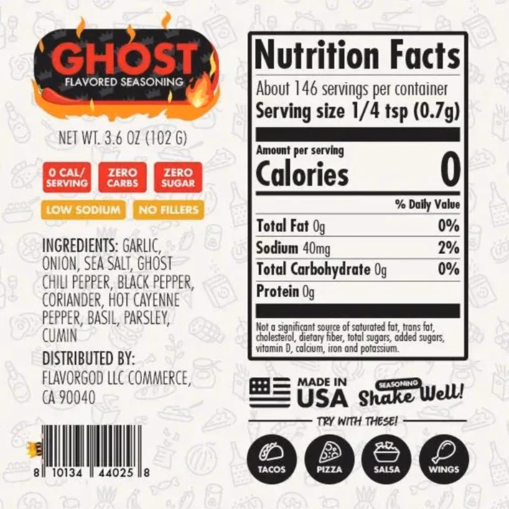 FlavorGod Spice Ghost Seasoning 102g 2