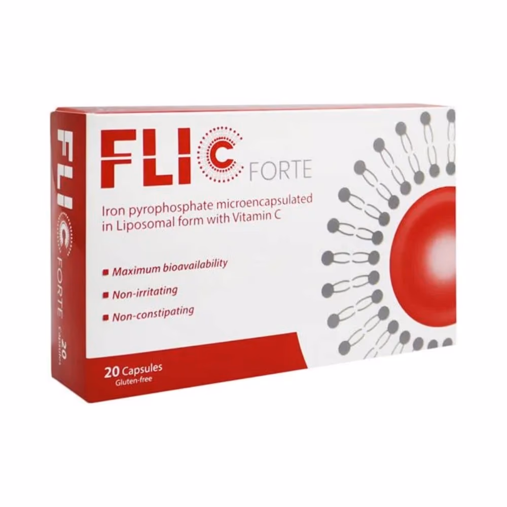 FLIC C Forte Iron Pyrophosphate Microencapsulated in Liposomal Form with Vitamin C - 20 Capsules 3