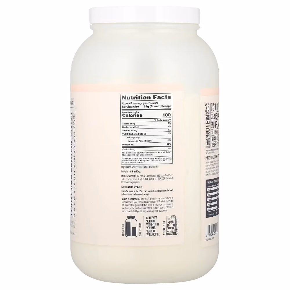 Isopure Zero Carb Protein Unflavored 1.36KG 2