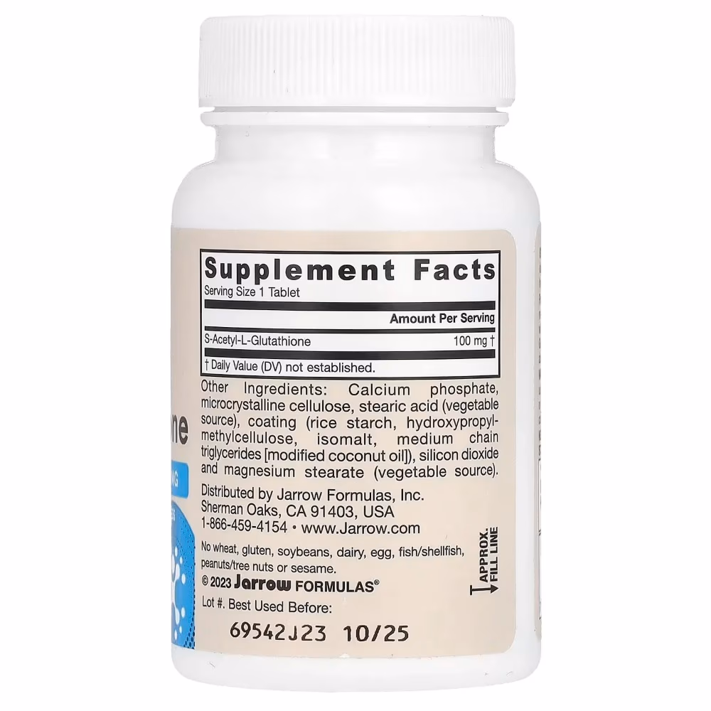 JARROW S Acetyl L Glutathione 100mg 60 Tabs 2