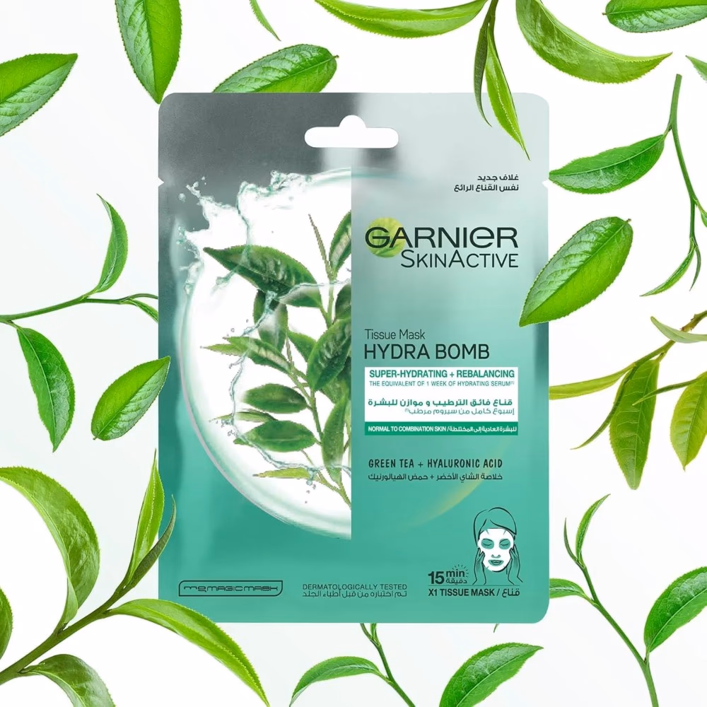 Garnier SkinActive Hydra Bomb Green Tea Mask 32GM 4