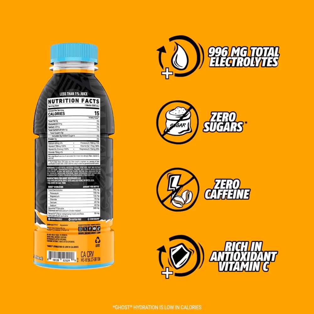 Ghost Hydration Drink Orange Squeeze 500ml 2