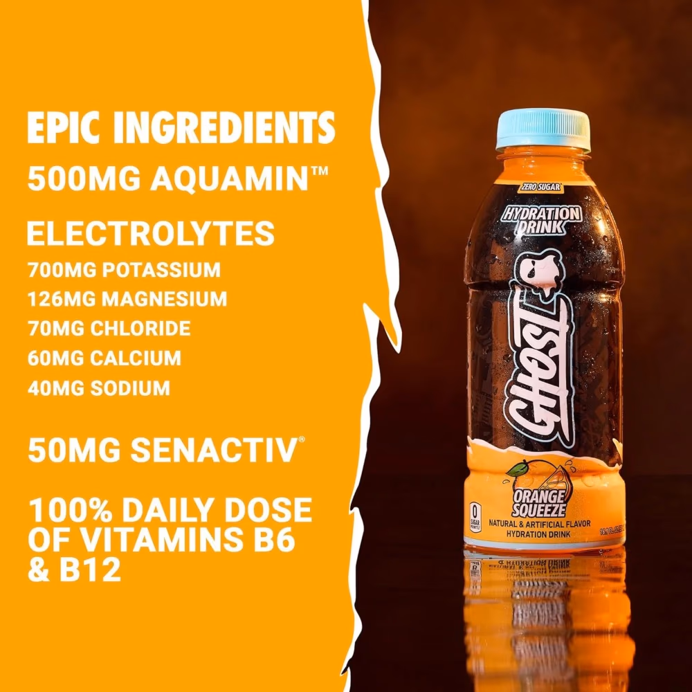 Ghost Hydration Drink Orange Squeeze 500ml 4