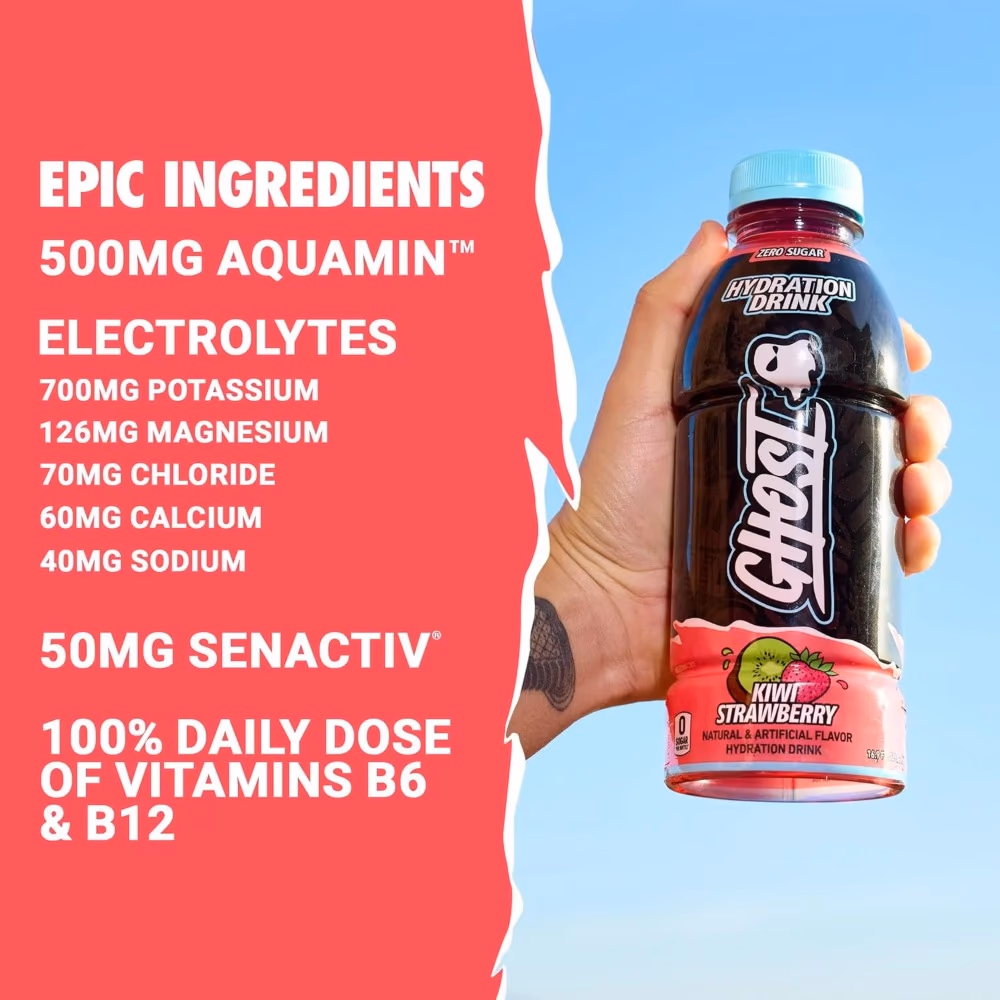 Ghost Hydration Drink Strawbango 500ML 5