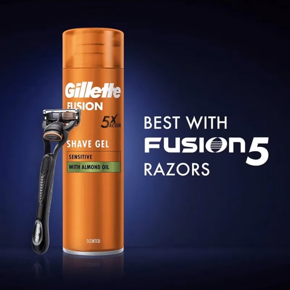 Gillette Fusion Sensitive Almond Oil Shave Gel 75ML 3