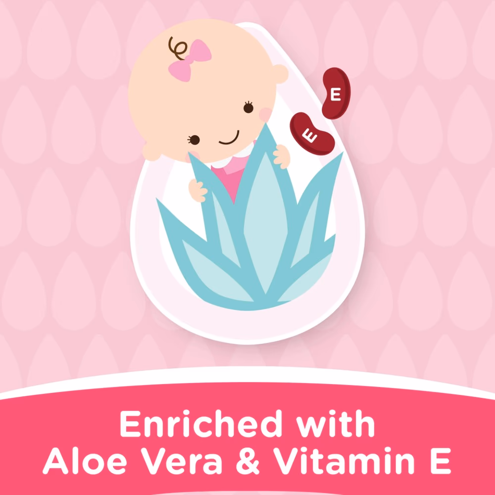 JOHNSON'S BABY OIL WITH ALOE VERA 300ML 2
