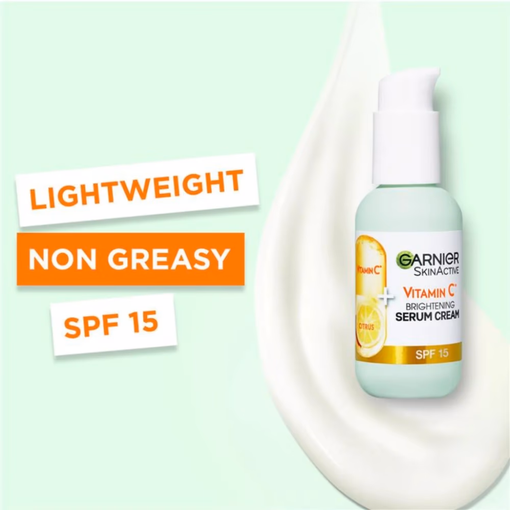 GARNIER VITC 2-In-1 Brightening Glow Boost Serum Cream 50m 4