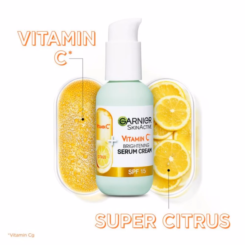GARNIER VITC 2-In-1 Brightening Glow Boost Serum Cream 50m 5