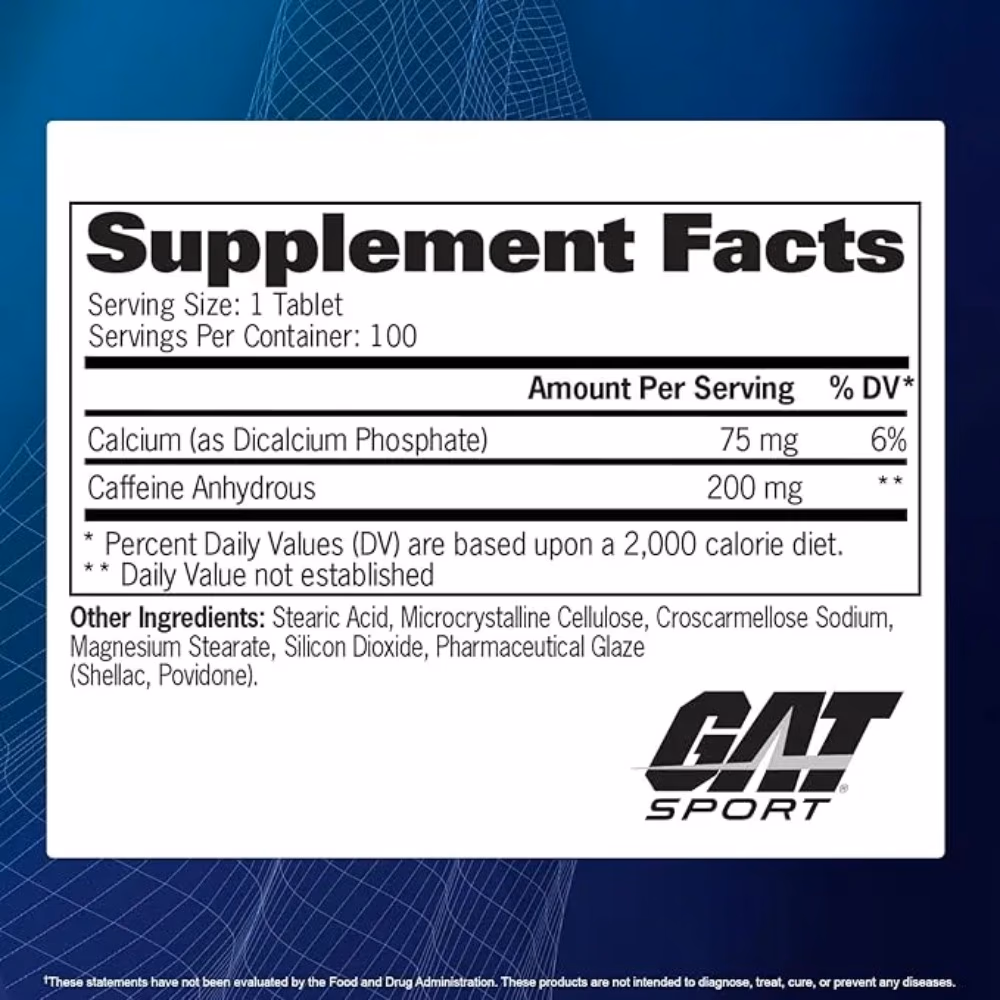 GAT Caffeine Tab 100S 2