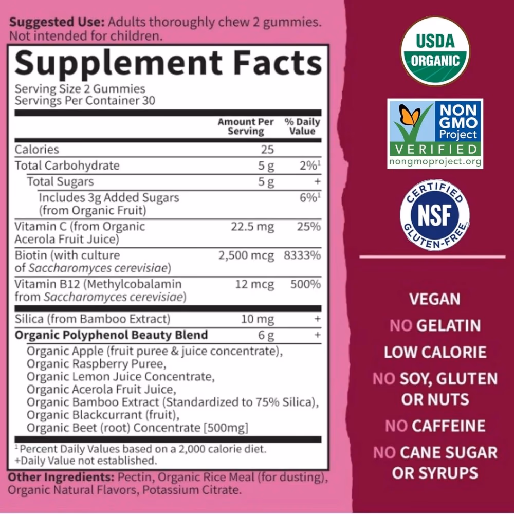 Garden of Life Beets Gummies Beauty 60 Gummies 4
