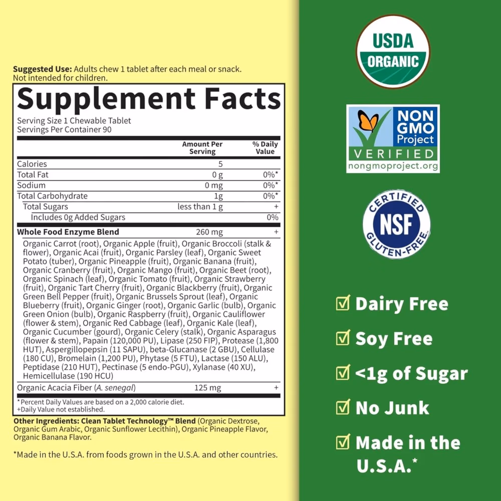 Garden of Life Dr. Formulated Organic Digest+ 90 Chewables 2