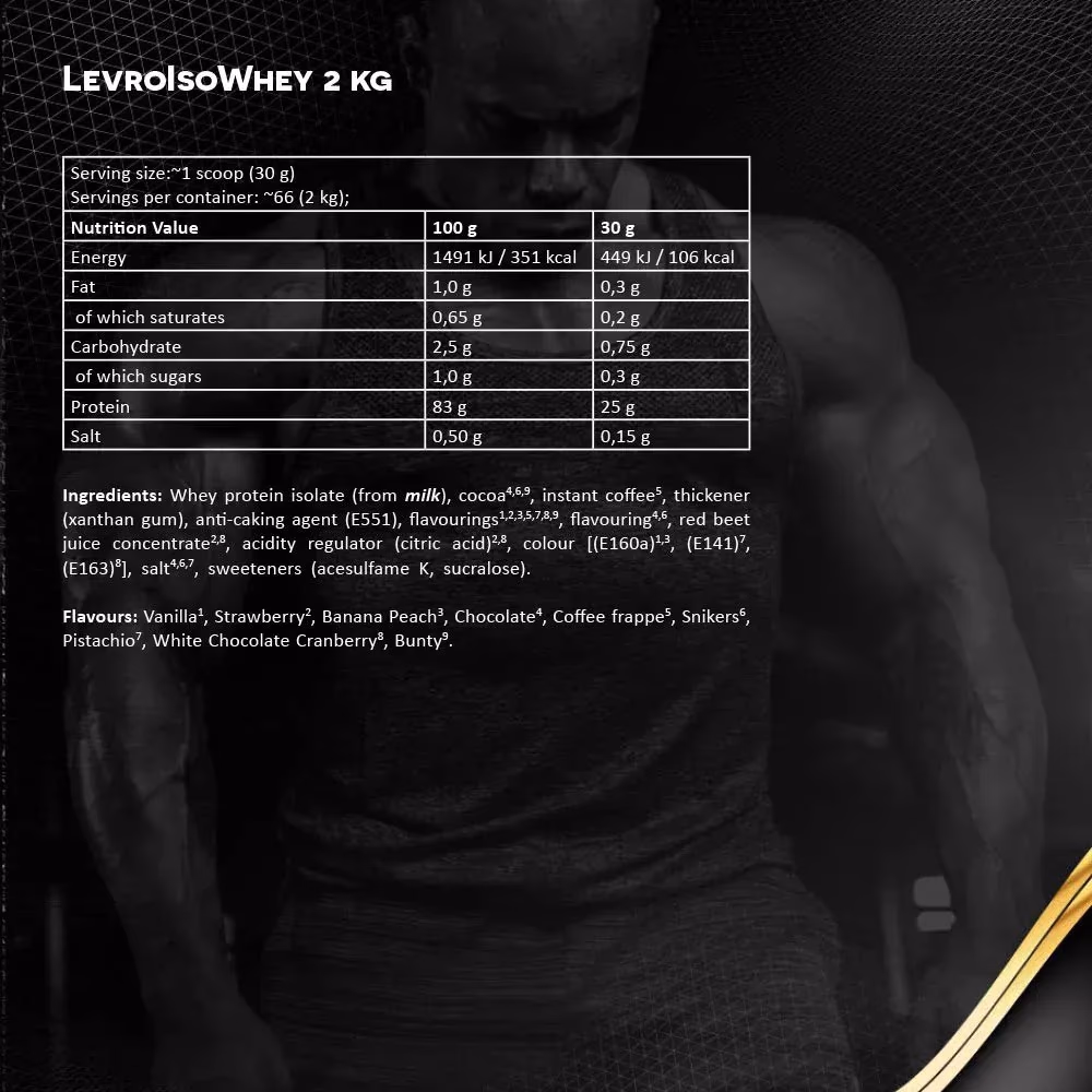 Kevin Levrone Levro Iso Whey Strawberry 2.2KG 2