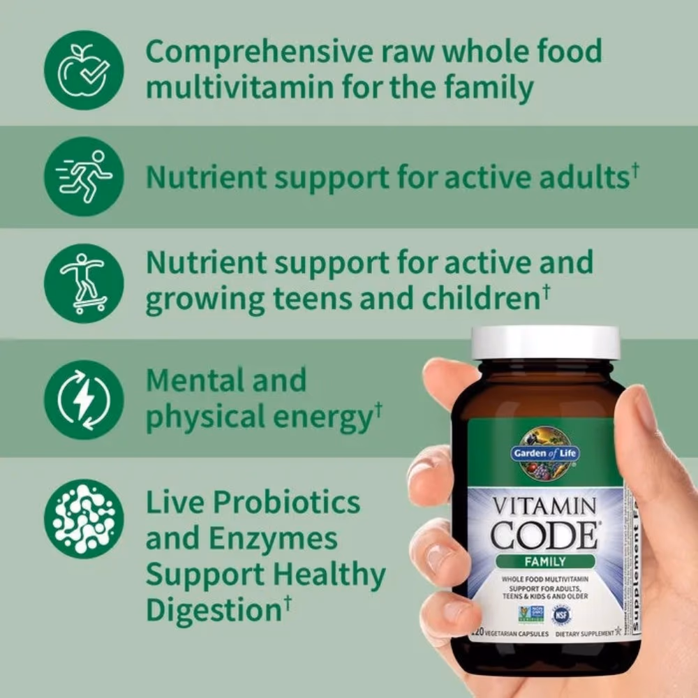  Garden of Life Vitamin Code Family 120 Vegetarian Capsules 3