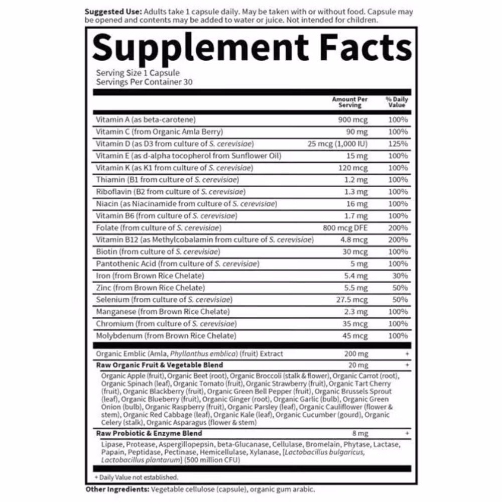 Garden of Life Vitamin Code Raw One for Women 30 Veg Caps 2