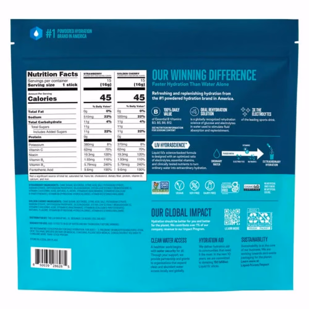 Liquid IV Hydration Multiplier Cherry Strawberry - 30 Sachets 4