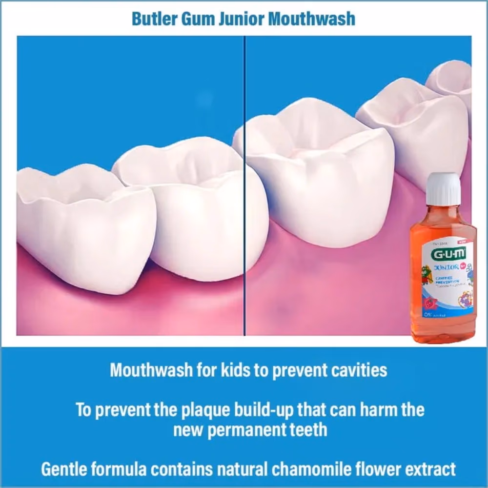 GUM Junior 6+ Fluoride Mouthwash 300ml 2