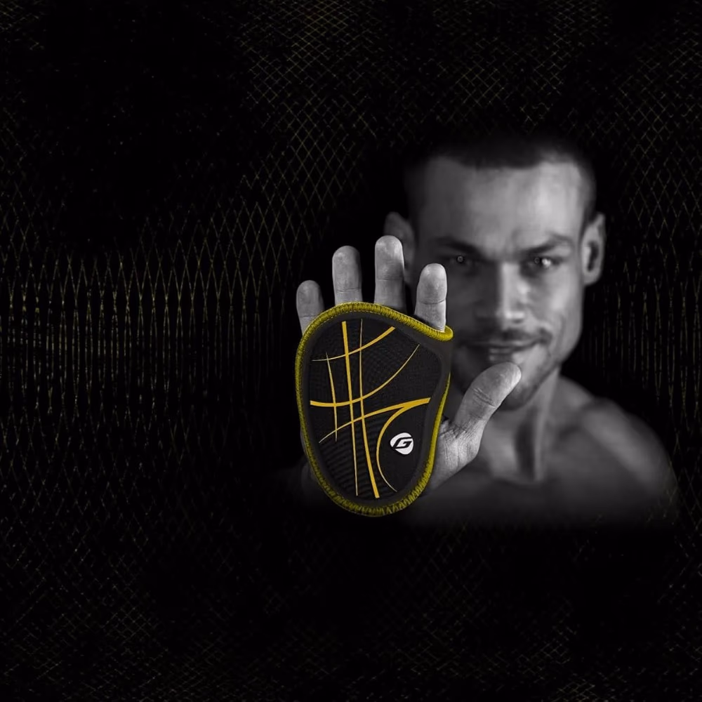Gripad Rx Palm Grip - Black and Yellow 3