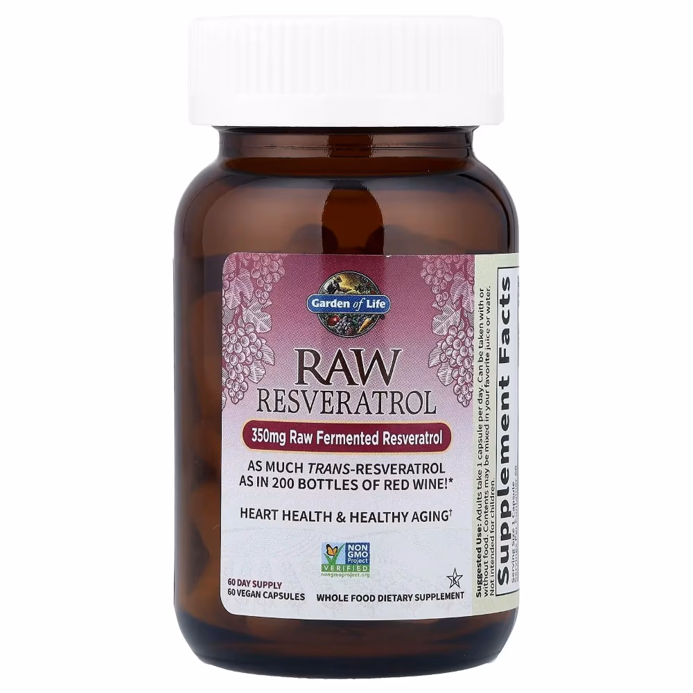  Garden of Life Raw Resveratrol 350mg 60 Vegan Capsules 2