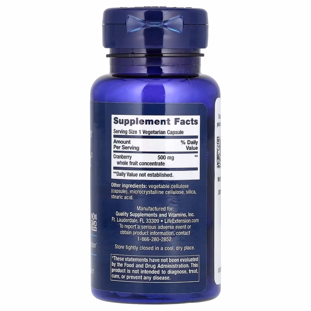  Life Extension Cran-Max 500mg 60 Veg Capsules 3