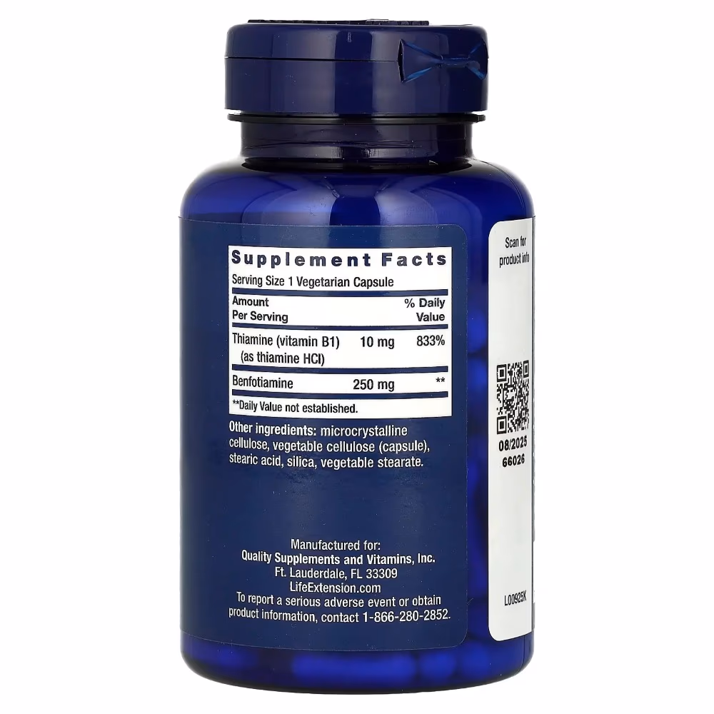  Life Extension Mega Benfotiamine 250mg 120 Veg Caps 2