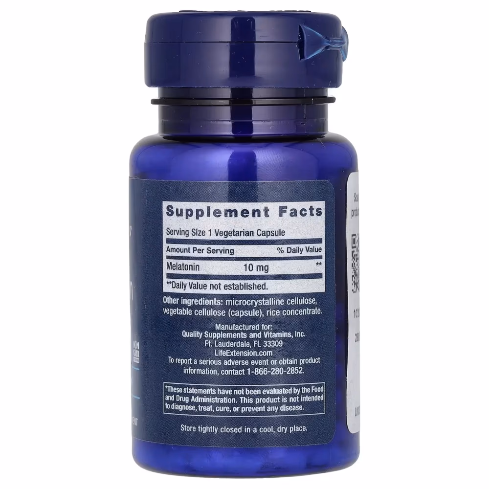 Life Extension Melatonin 10mg Capsules 60 Count 2