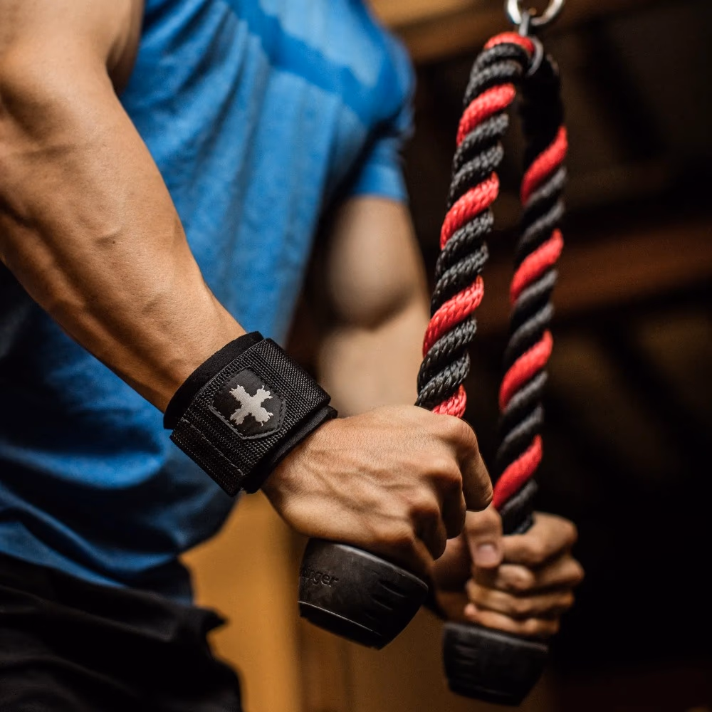 Harbinger Tricep Rope - 26" - Black and Red 4
