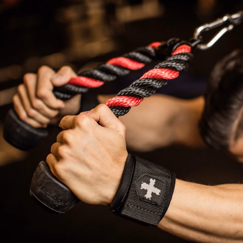 Harbinger Tricep Rope - 26" - Black and Red 3