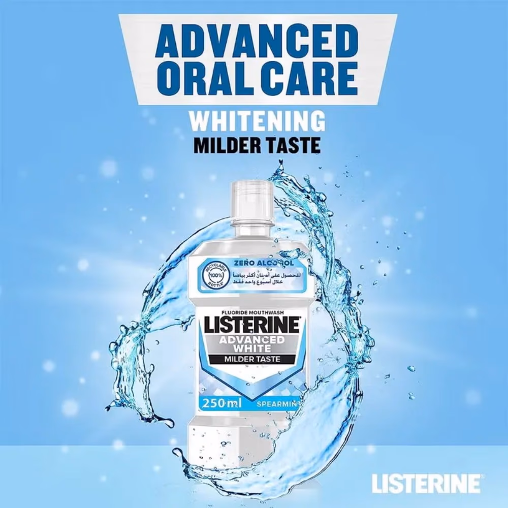 Listerine Advance White Spearmint Mouthwash 250ML 2