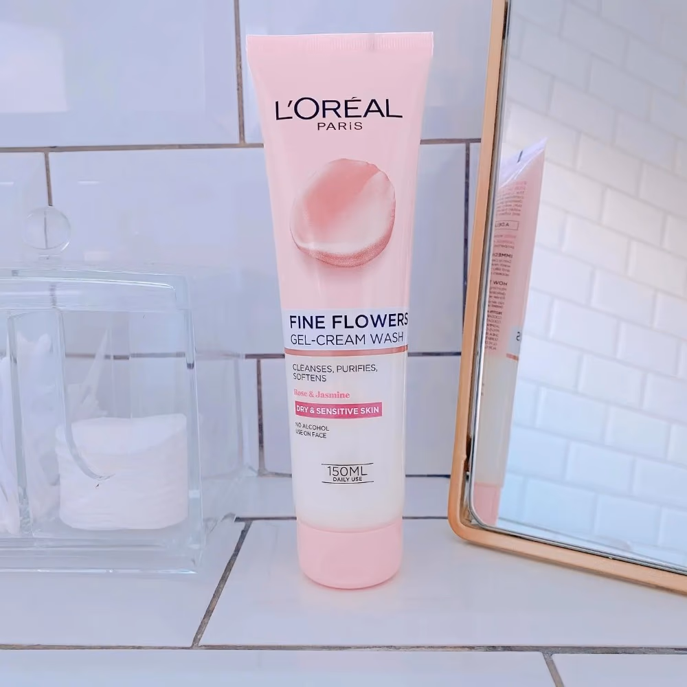 LOREAL Fine Flowers Rose & Jas Gel Cream Wash 150ml 4