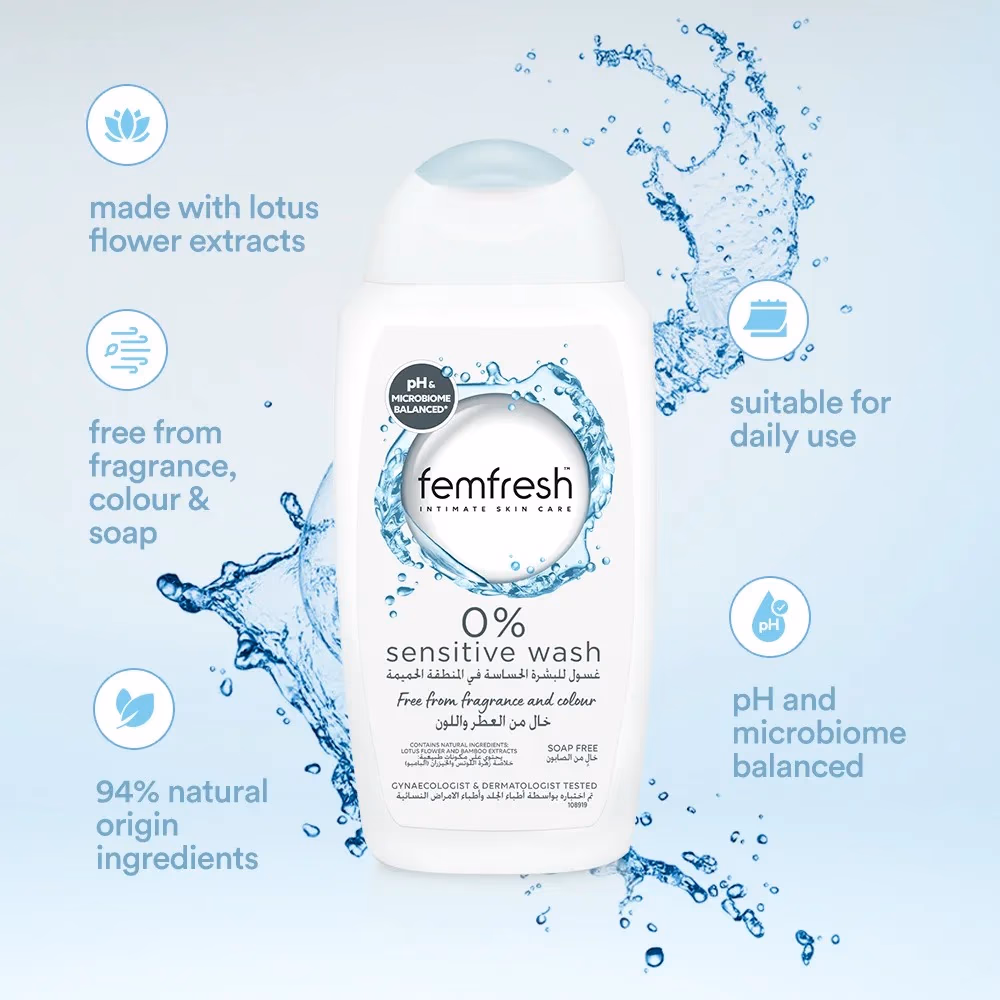 Femfresh Sensitive Intimate Wash 250ml 3