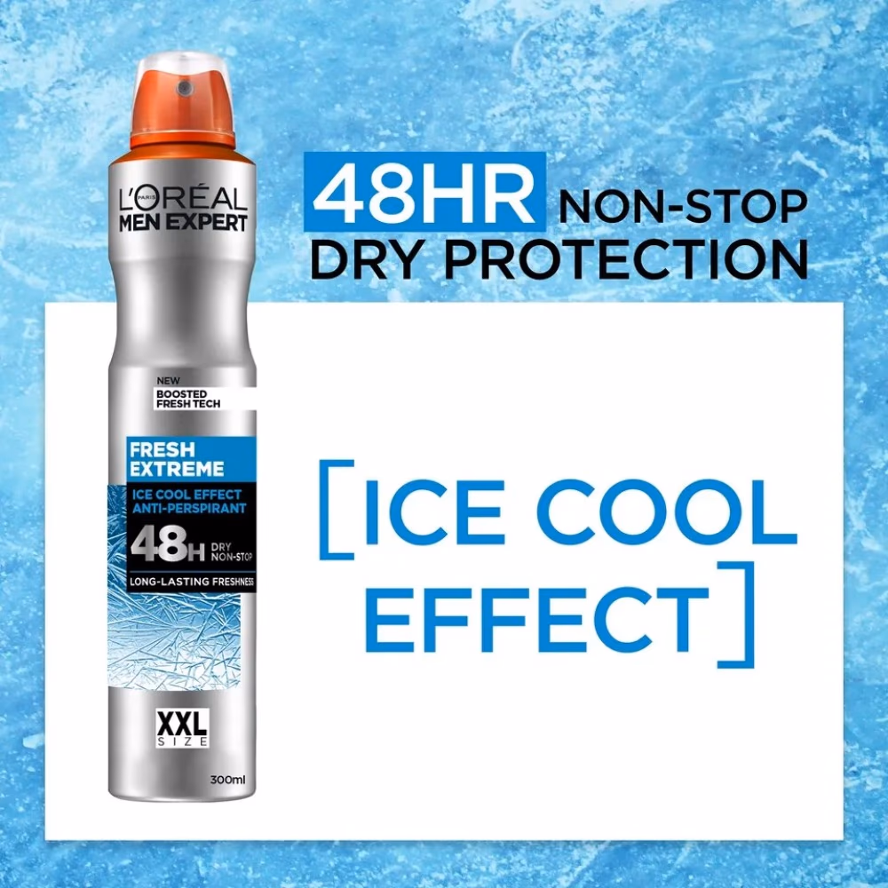 L'Oréal Men Expert Fresh Extreme Deodorant Spray 300ml 2