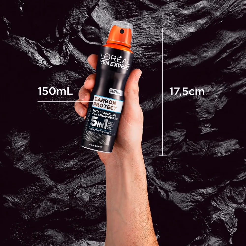L'Oréal Men Expert Carbon Protect 48H Deodorant Spray 150ml 3
