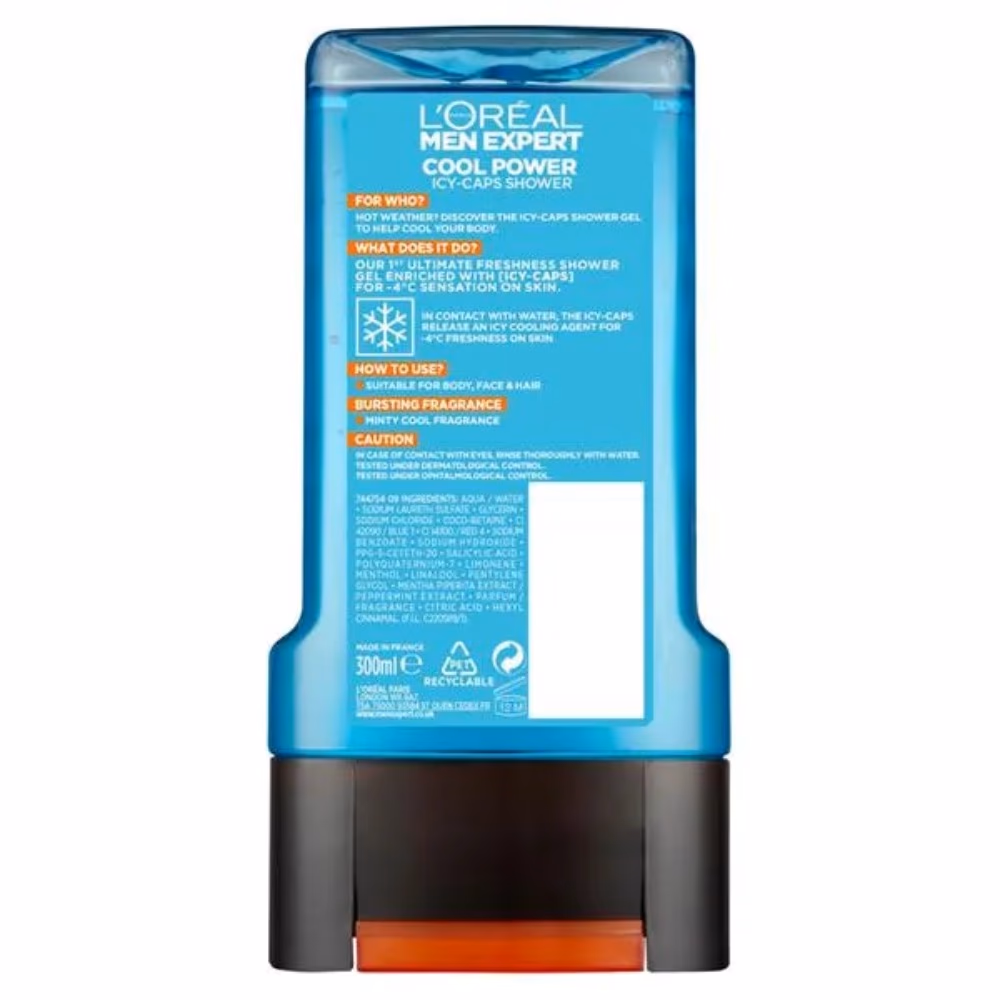 L'Oréal Men Expert Cool Power Shower Gel 300ml 2