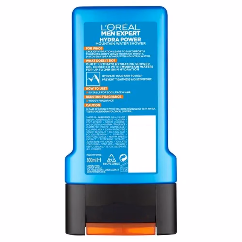 L'Oréal Men Expert Hydra Power Shower Gel 300ml 2