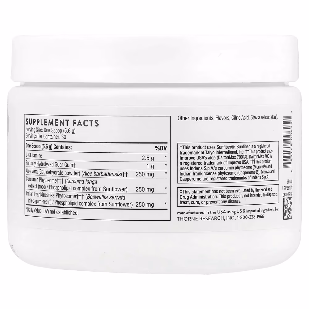 Thorne Leaky Gut Support 168g Powder (Orange Vanilla) 2