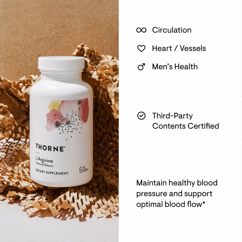 Thorne L-Arginine Sustained Release – 120 Capsules 2