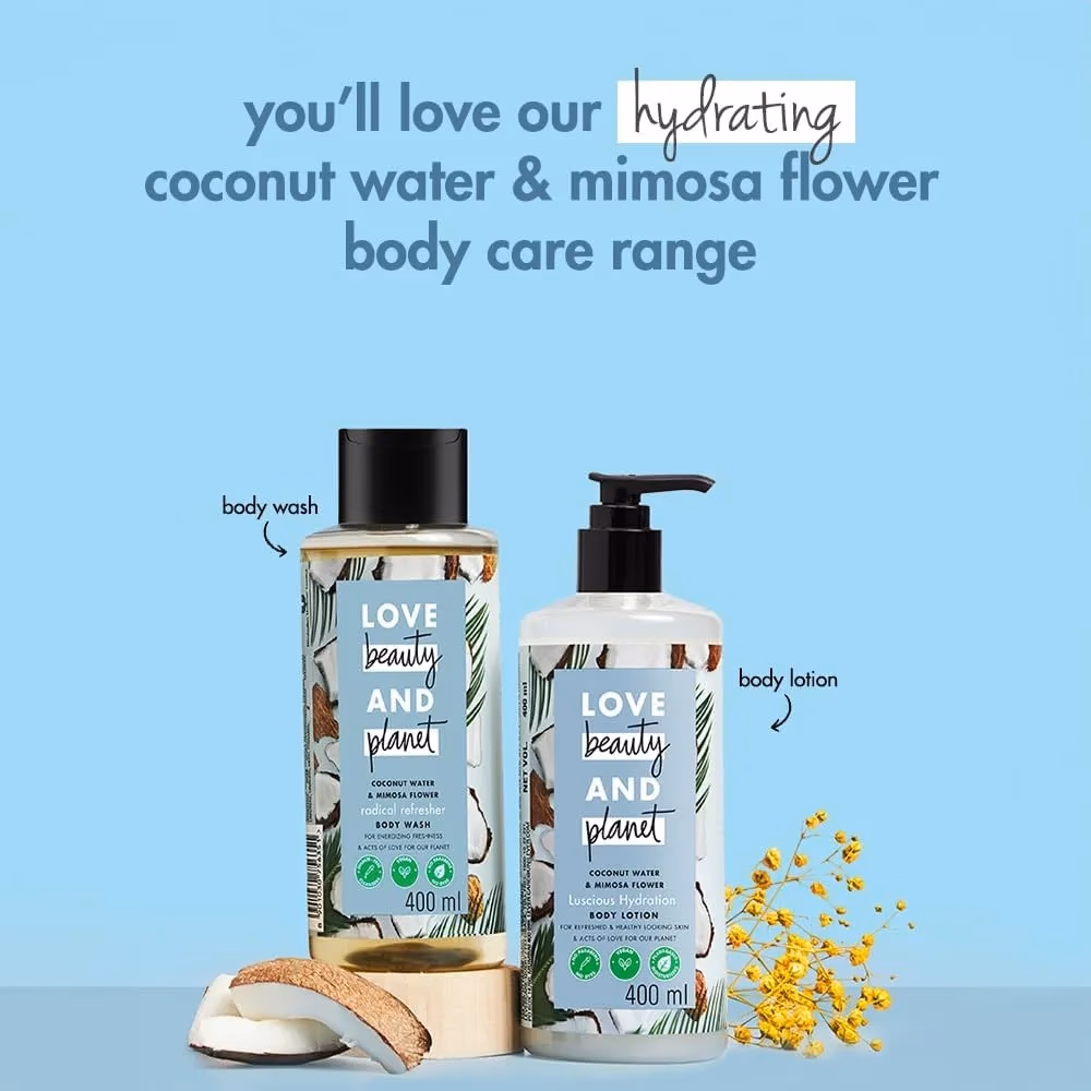 Love Beauty & Planet Shower Gel Coconut & Mimosa 400ml 3