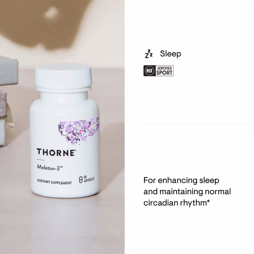 Thorne Melaton 3mg - 60 Capsules 3