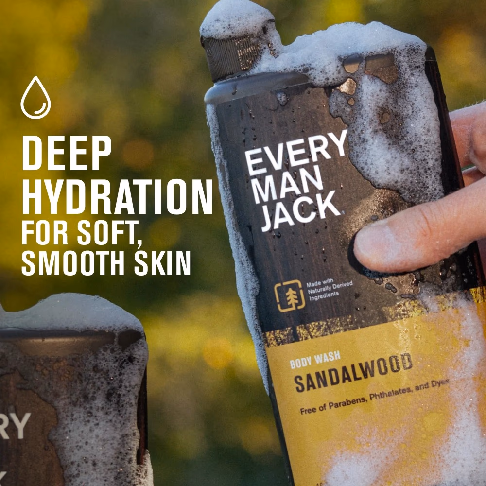 Every Man Jack Body Wash & Shower Gel – Sandalwood 500ml 5
