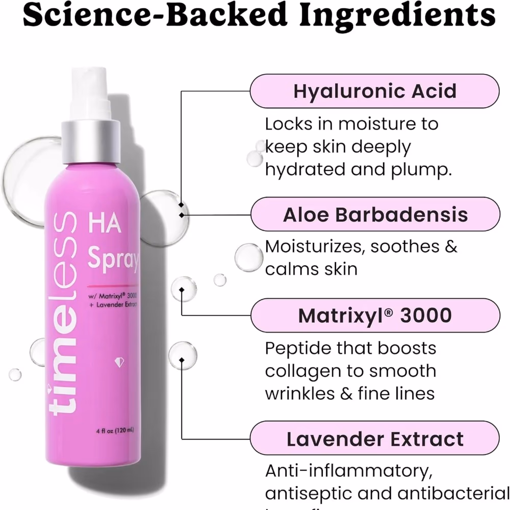 Timeless HA Matrixyl Lavender Spray 120ml  3